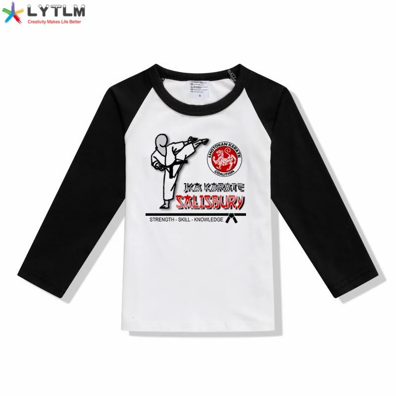LYTLM/футболки для мальчиков, зимние топы для маленьких мальчиков, одежда для маленьких мальчиков «Kyokushin-karate», Детская футболка с длинными рукавами на осень, каратэ сетокан