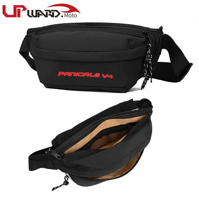 For Ducati Panigale V4 Logo Men Waist Pack Belt Hip Bum Slant Back Bag