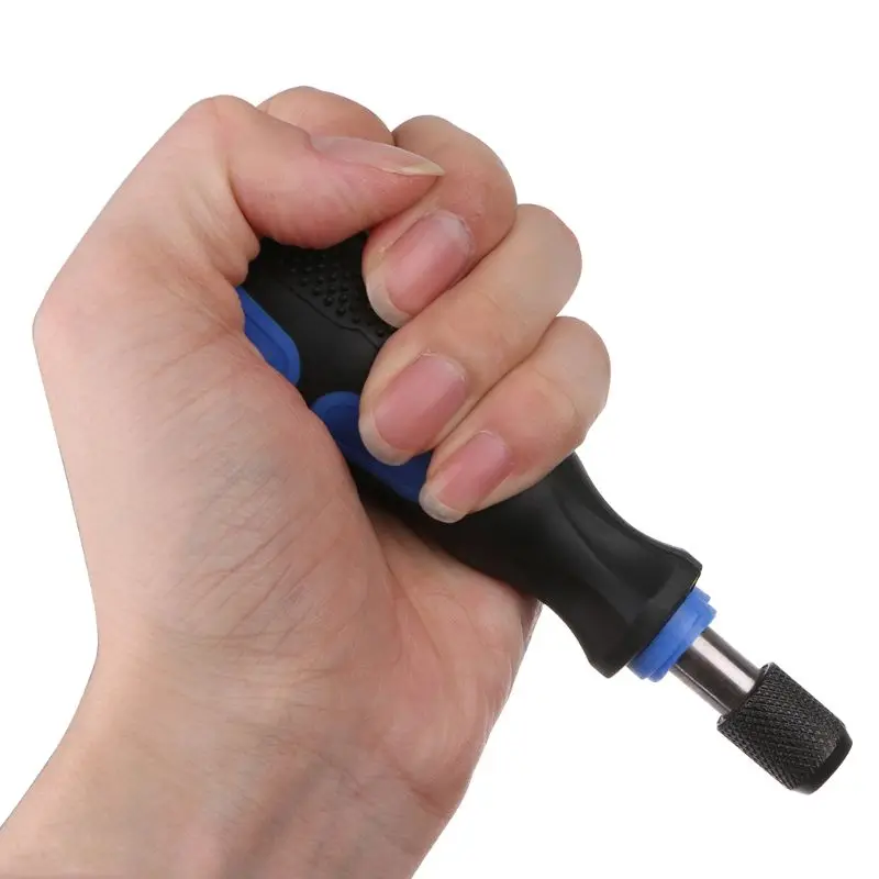 

Multi-function 1/4\" 6.35mm Non-slip Dismountable Screwdriver Handle With Soft Rubber L4MF