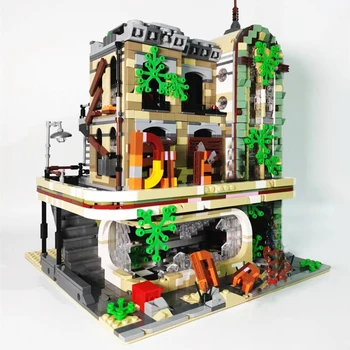 

2438Pcs The Last of Us Series City Street View The Ruin Restaurant Diner Model Building Blocks Bricks Toys Apocalypse Version