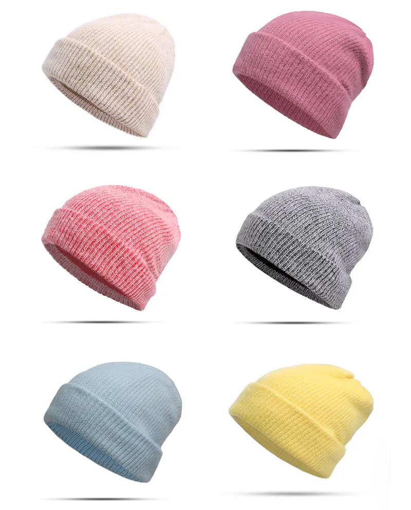 Rabbit hair Beanies Women Men Winter Hat Knitted Skuilles For Hats Balaclava Unisex Hats Cold-Proof And Warm-Keeping Beanie Caps