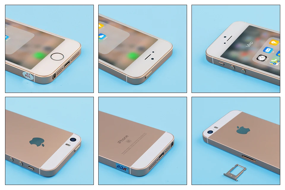 Apple A9 iPhone SE смартфон двухъядерный 12MP " IOS 2 Гб Оперативная память 16/64GB Встроенная память отпечатков пальцев 4 аппарат не привязан к оператору сотовой связи для разблокированного мобильного телефона