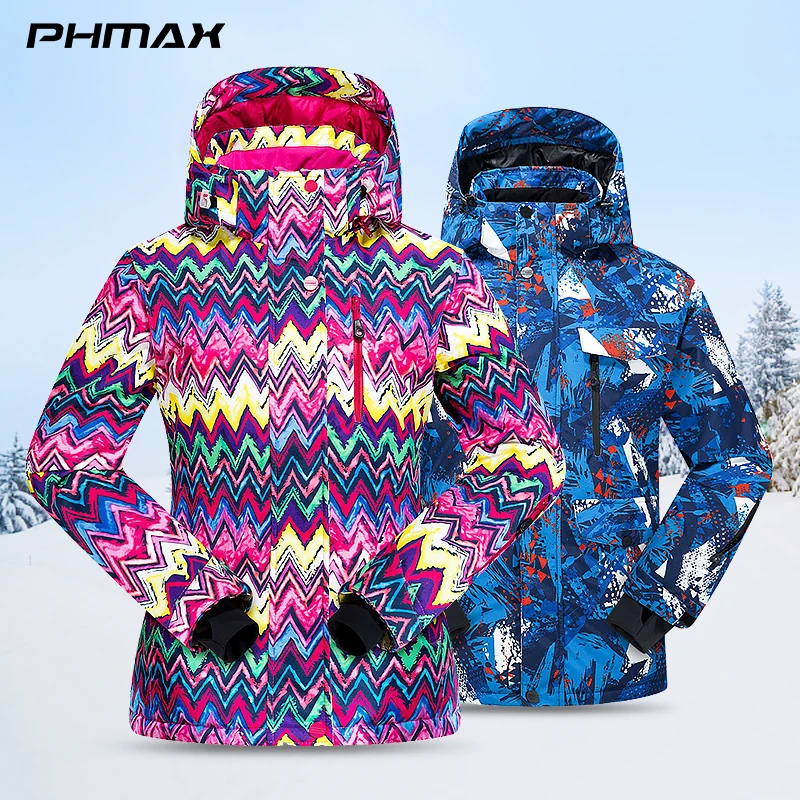 PHMAX зимняя Лыжная куртка мужская Джерси теплая уличная спортивная женская одежда