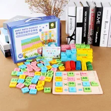 200 таблички из дерева дети цифровая Математика домино ребенок Раннее Образование просвещение строительные блоки игрушки для детей подарок