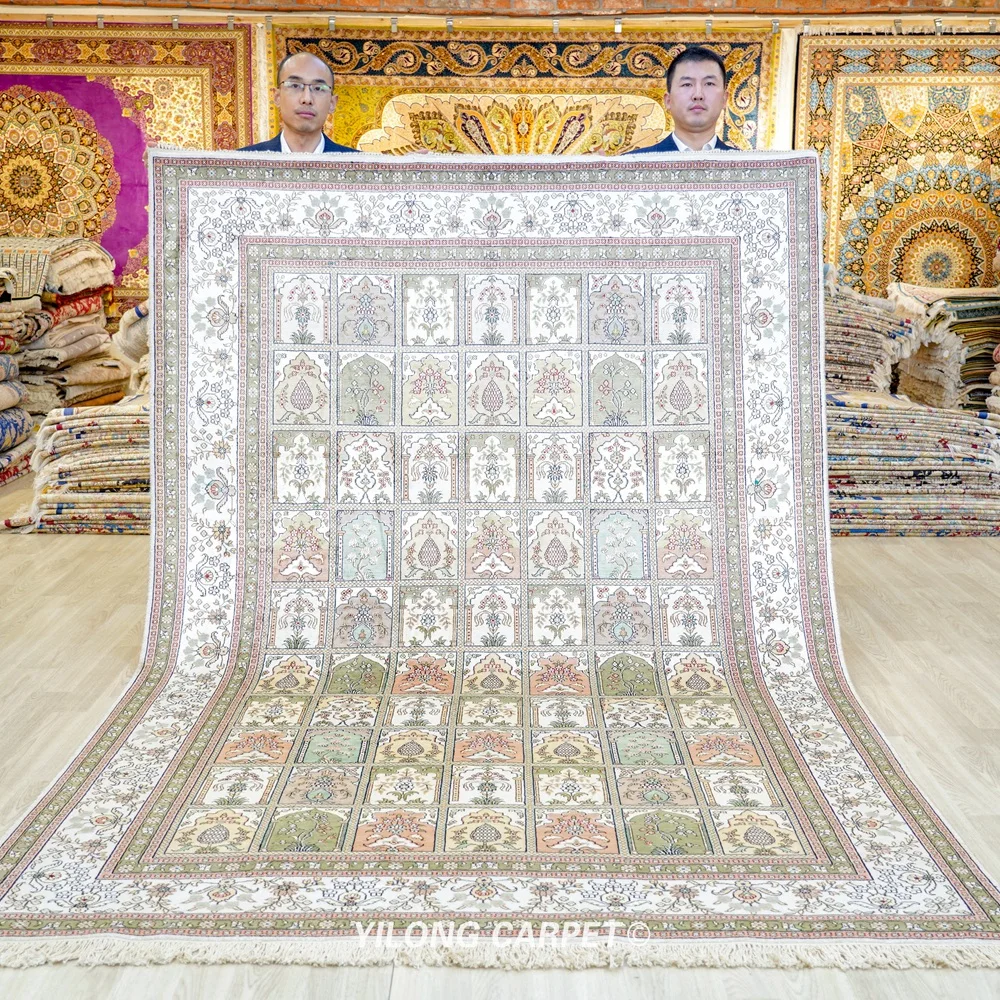 

6 'x 9' Qum персидский шелковый ковер ручной работы ковер для спальни (YJH217AB)