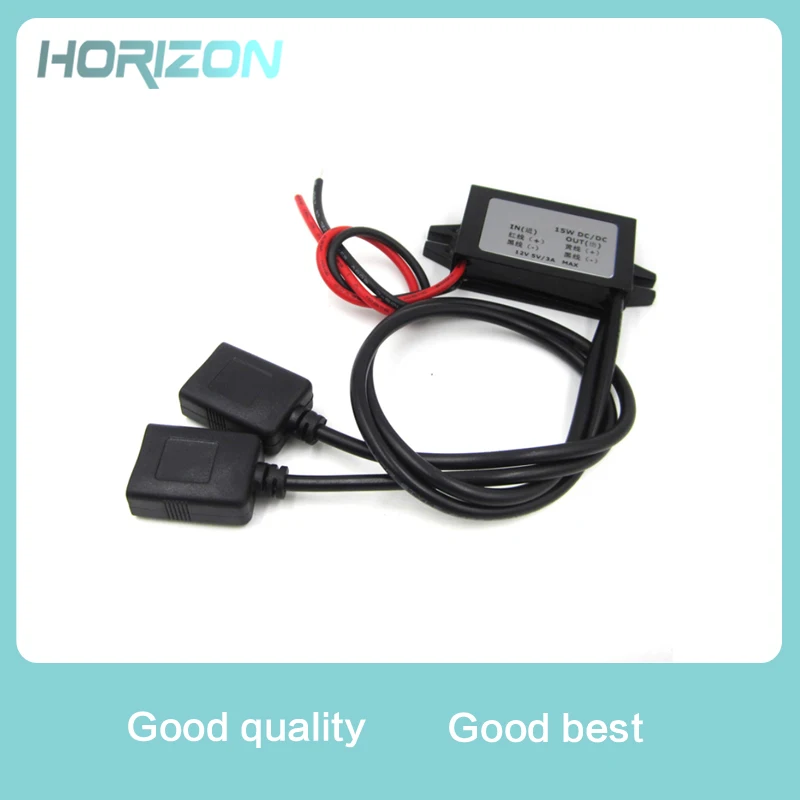

DC-DC Car Power 12V to 5V 3A 15W Converter Module Micro USB Step Down Power Output Adapter Low Heat Auto Protection NEW