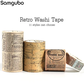Retro Washi Tape set Vintage  Decoration Scrapbooking  Masking washitape Decorative wash whasi decorada stickers journal 1
