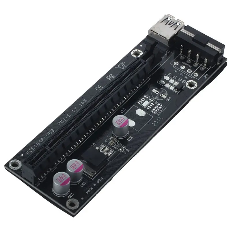 USB 3,0 PCIE Express 1x до 16x удлинитель Riser Board Card Adapter кабель для майнинга