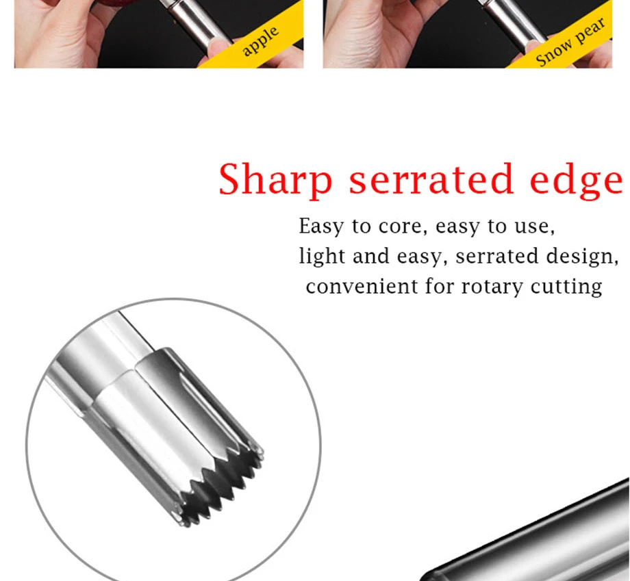 1Pcs Stainless Steel Twist Fruit Core Separator Seed Remover Hawthorn Jujube Pear Apple Corers Seeder Kitchen Gadgets Tools