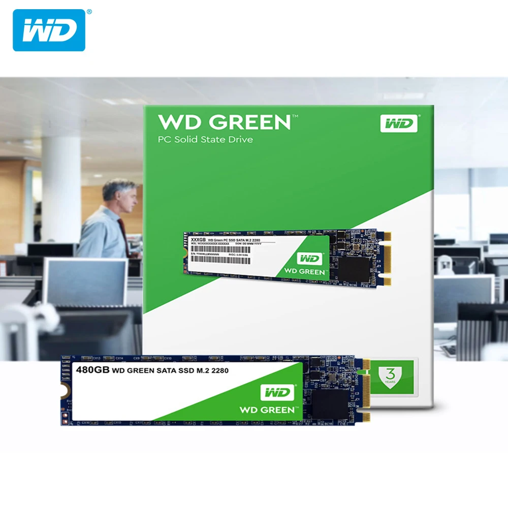 Western Digital Green SSD 120 ГБ 240 M.2 2280 545 МБ/с. Внутренний твердотельный накопитель на жестком диске Тетрадь ПК SSD 480 ГБ