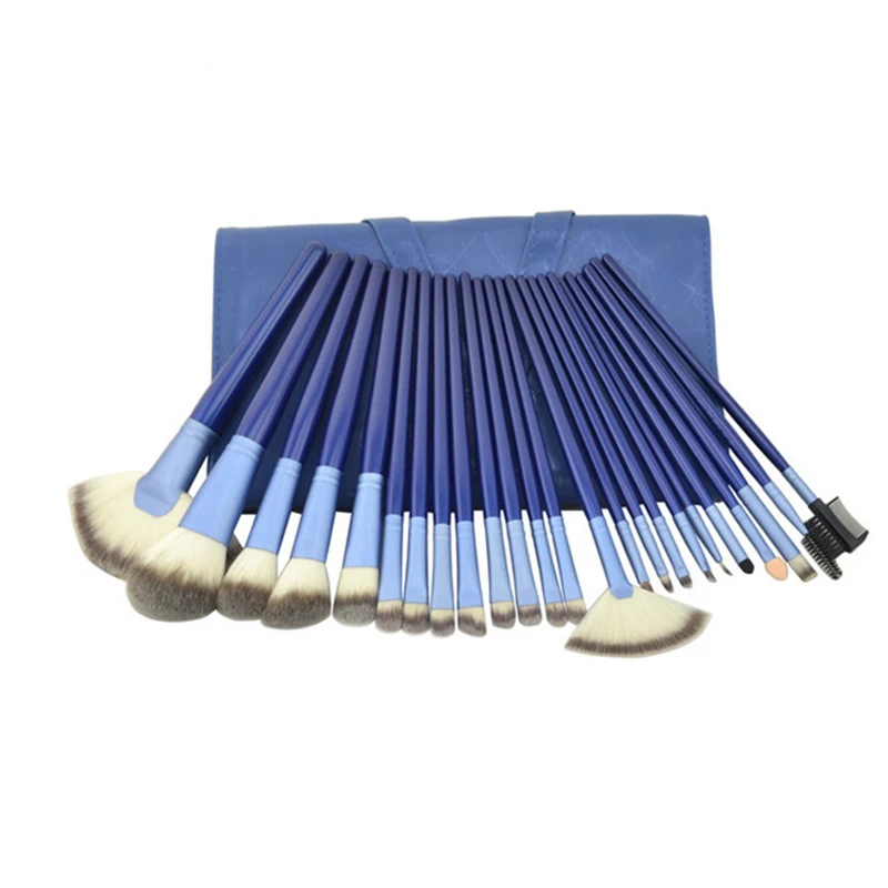 

Makeup Brush Set 24pcs Professional Blue Make-up Brushes Powder Foundation Eyeshadow Blush Eyeline Brushes Cosmetics Beauty Tool