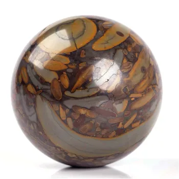 

1pc, 50mm Natural Bamboo Stone Quartz Crystal Sphere Decoration Ball Healing for decorative