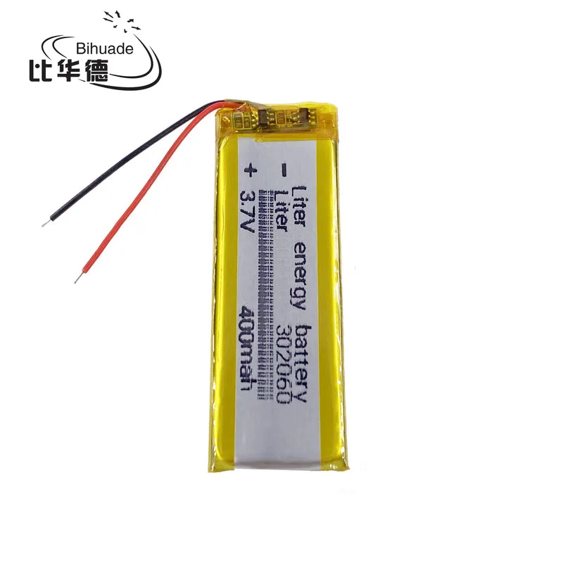 3.7V 400mAh 302060 Lithium Polymer LiPo Rechargeable Battery ion cells For Mp3 Mp4 Mp5 DIY PAD DVD E-book bluetooth headset