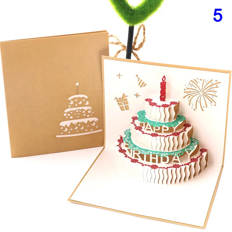  Handmade Birthday Greeting Card 3D Birthday Wedding Party Invitation Cards TB Sale - 4.0001E+12