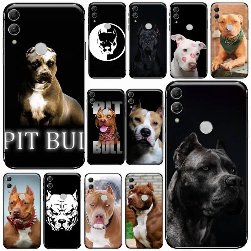 

Pit Bull Lovely Dog Pitbull Phone Case For Huawei Honor 7C 7A 8X 8A 9 10 10i Lite 20 NOVA 3i 3e Silicon Back Cover Funda Shell