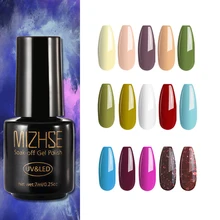 MIZHSE 50 Cores 7ML Gel Para Unhas de Gel Unha Polonês UV LED Soak Off Glitter Lantejoulas s Unha Polonês híbrido Vermelho nu Unha Polonês(China)