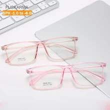 Прозрачные готовые очки для близорукости, женские ретро очки с цветами, близорукие очки, унисекс очки для близоруких-1,0~-6,0