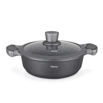 

FISSMAN 4.1LTR Stock Pot with Lid Greblon C3 Granite Non-stick Coating Aluminium Induction Cookware