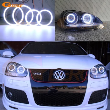 

For Volkswagen VW Golf Rabbit Jetta GTI R32 MKV MK5 2005-2010 Excellent DRL Ultra bright COB led angel eyes halo rings