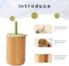 5 Colors 1Pc Baby Feeding Cup Safe Leakproof Bamboo Silicone Sippy Cups Children Learning Drinking Sippy Cup Kids Birthday Gifts 4
