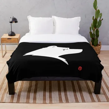 

Polar Bear Silhouette Portrait Blanket Wool Flannel Plush Blanket Bedspread For office Sherpa Blanket Couch Quilt Cover Travel