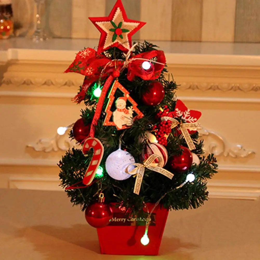 Tabletop Christmas Tree Ornament Christmas Tree With Colorful Led
