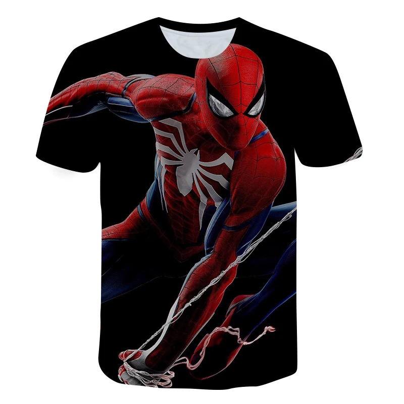 Hot sales Spider man T-Shirt Marvel Cartoon Fun Short Sleeve Shirt Boys Girls Street Fashion Harajuku Hot movie Children's Tops Hot sales Spider man T-Shirt Marvel Cartoon Fun Short Sleeve Shirt Boys Girls Street Fashion Harajuku Hot movie Children's Tops