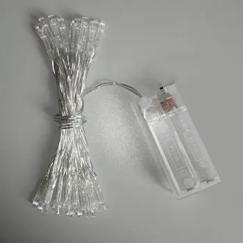 

LED String light Silver Wire Fairy warm white Garland Home Christmas Wedding Party Decoration Powered by Battery 3m