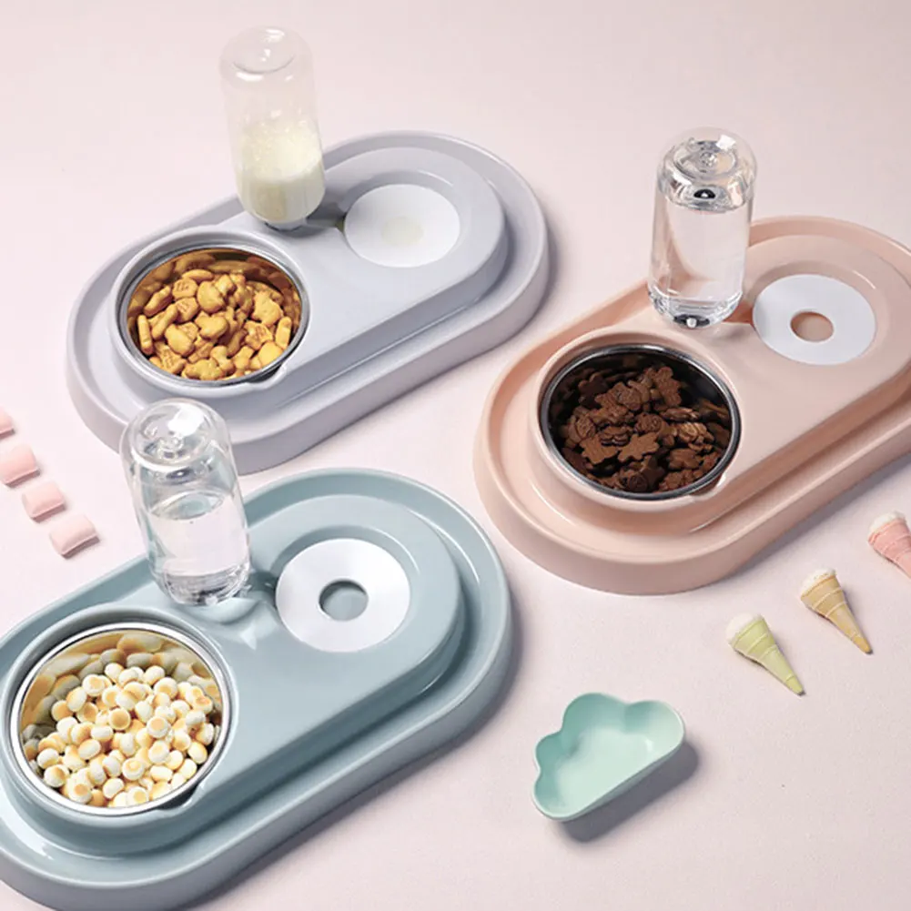 Stainless Steel Cat Dog Bowl Automatic Pet Feeder Water Dispenser Cat Dog Drinking Bowl Dogs Feeder 1 Stainless Steel Cat Dog Bowl Automatic Pet Feeder Water Dispenser Cat Dog Drinking Bowl Dogs Feeder 5