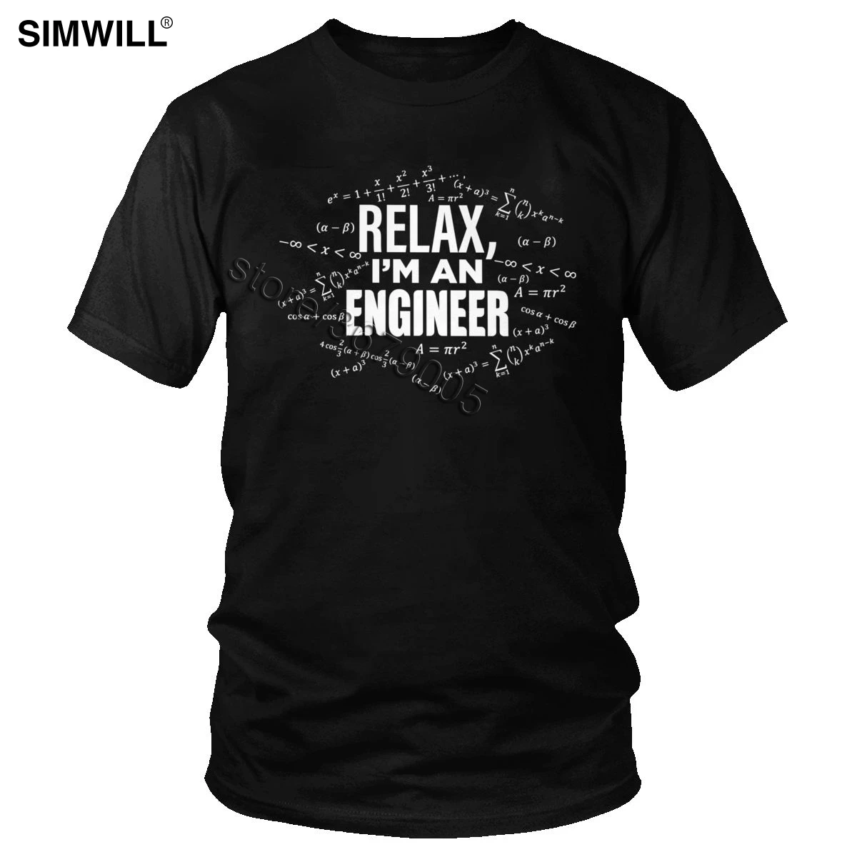 Funny Relax I'm An Engineer T-Shirt Novelty Short Sleeve Cotton Tee Men Engineering Math Tshirt Summer Mathematical T Shirt Gift |
