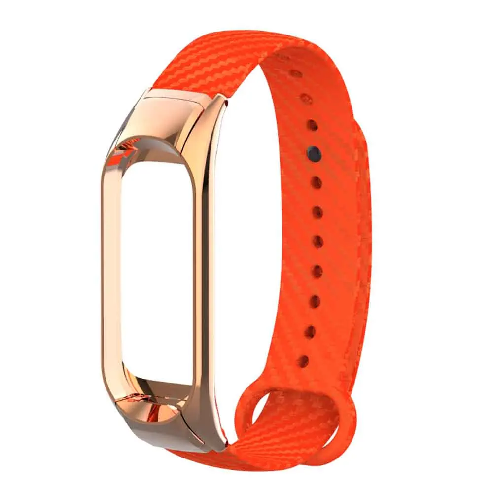 Orange Mi Band 4 3 ремешок Correa запястье для Xiao mi Band 3 4 фитнес-трекер Смарт-браслет часы замена ремешок аксессуары - Цвет: Orange