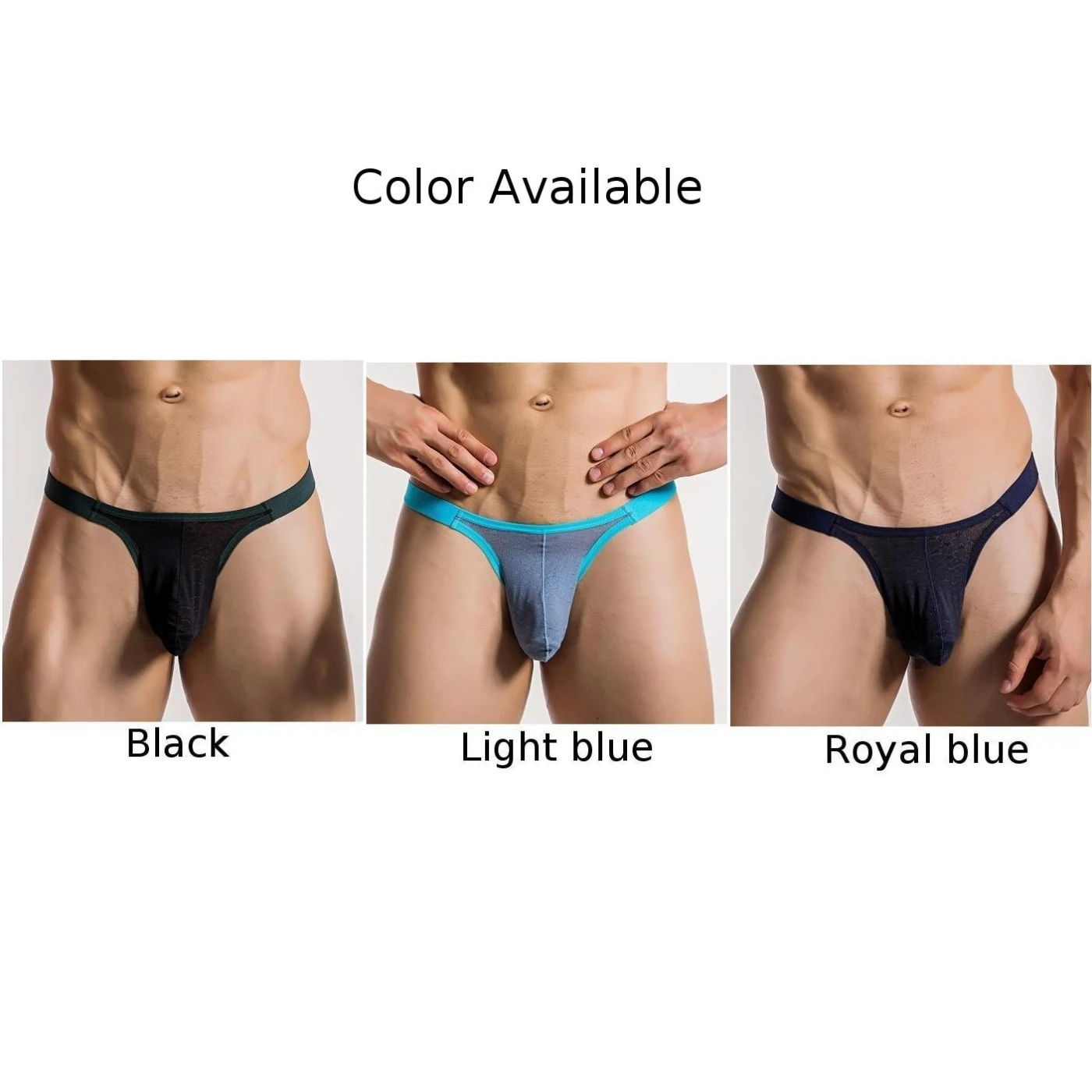 NJUDE Mannen Sexy Sheer G String Korte Sissy Doorzichtig Pouch Slipje Homo Lage Taille Lingerie Mesh Ademend String Grote Maat Onderbroek