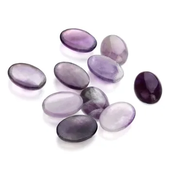 

Wholesale Natural Stone Amethyst Cabochon No Hole Loose Beads For Jewelry Making DIY Fit Handmade Jewelry Women Men Oval Beads