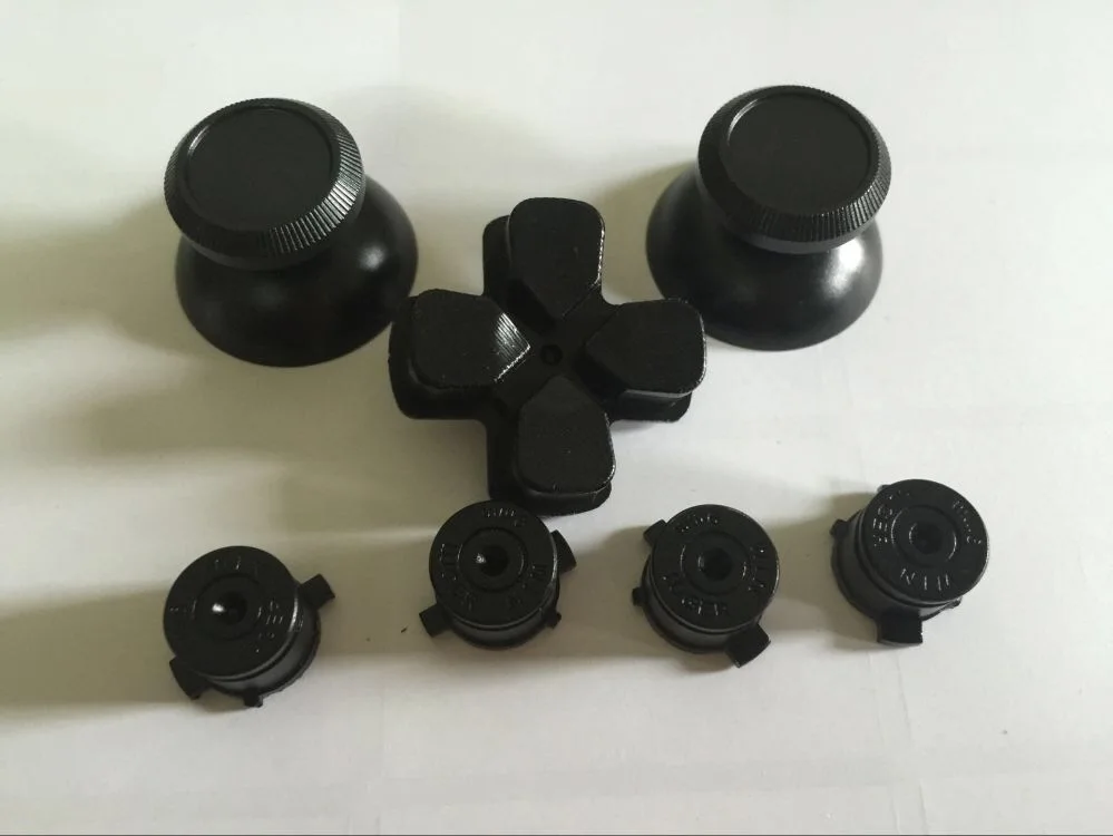 Black Клавиша клавиатуры Pad кнопки джойстик части для sony PS4 Для PS DualShock 4 игровой контроллер аксессуары - Цвет: Black