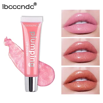 

Moisturizing Lip Plumper Gloss Plumping Lip Gloss Makeup Glitter Nutritious Liquid Lipstick Cherry Mineral Oil Clear Lipgloss