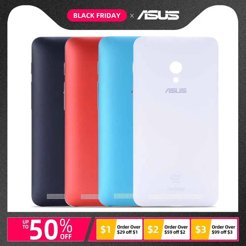Задняя крышка для ASUS Zenfone 4,5 A450CG на батарею черный белый