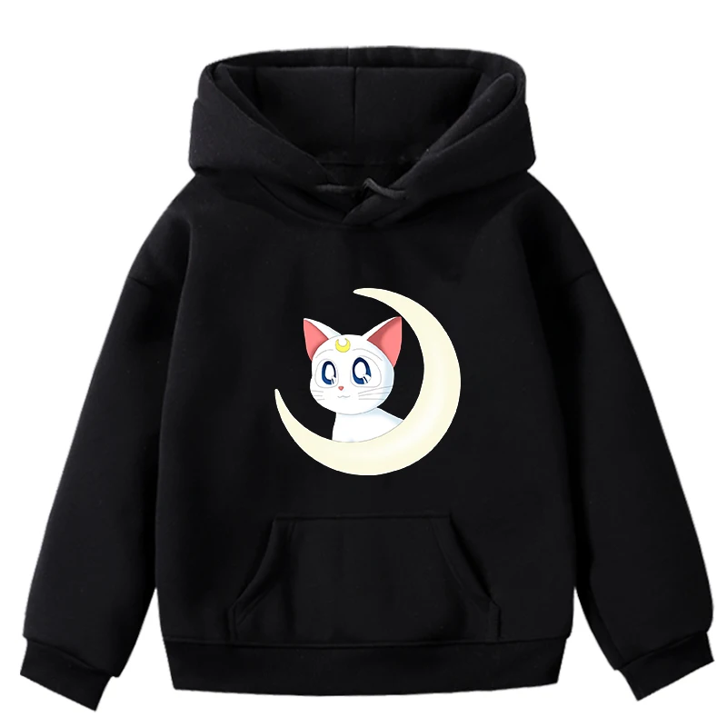 

Baby Girl Winter Clothes Fashion Sailor Moon Print Baby Boys Hoodie for Teenagers Casual Kids Hoodies Polyester Tops Hot Sale