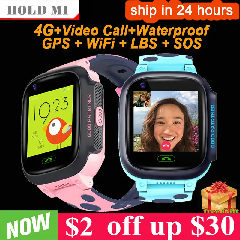 Reloj inteligente Y95 PARA NIÑOS 4G, GPS, resistente al agua, con localizador de SIM, Wifi y vídeo HD para bebés