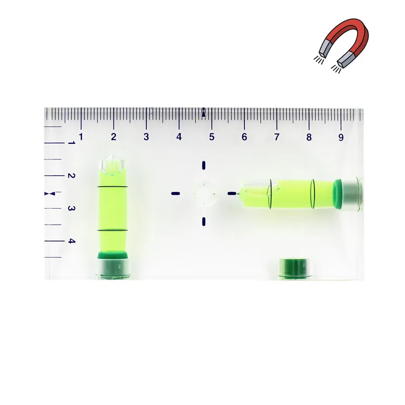 HACCURY высококачественный прозрачный Магнитный пузырьковый мини-уровень с тремя сильными магнитными магнитами