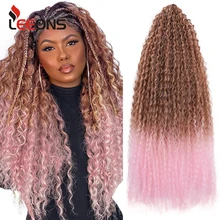 Afro Kinky Curly Crochet Hair Extensions For Women 1-9 Packs Deep Ripple Crochet Twist Braiding Hair Curly Synthetic Braids Hair