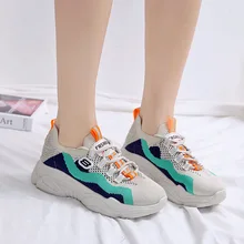 Женские кроссовки с вентиляцией из летящей ткани; сезон осень; женская обувь; Chalaza; обувь для отдыха; Студенческая обувь для пробежек; женская обувь; Zapatos De Mujer