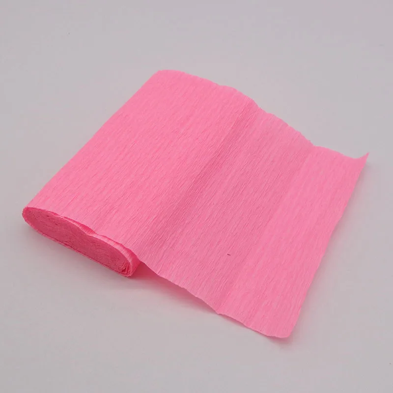 250*15 см Crinkled креп бумага оберточная бумага для цветов ремесло DIY Бумага стример Скрапбукинг оригами вечерние декоративная упаковка материал - Цвет: Pink