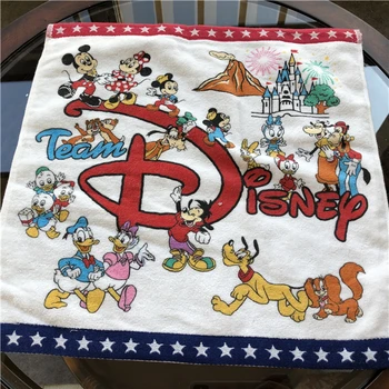 

Team Disney Red and White Black Mickey Minnie Mouse towel Plush Fuzzy Blanket Throw 35x35cm for Baby Toddlers on Crib/Sofa/Plane