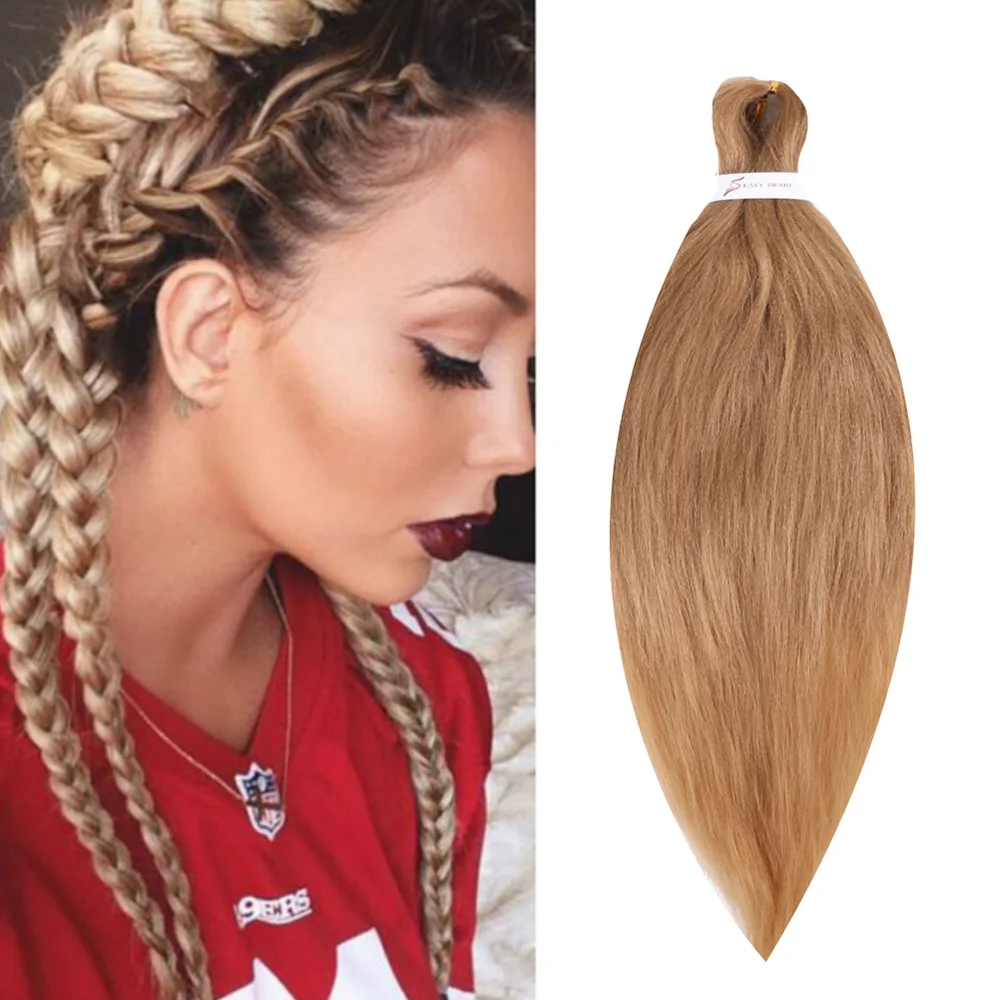 Saisity Easy Crochet Xpression Extensions Braiding Hair Pre-stretched Synthetic EZ Low Temperature Fiber |