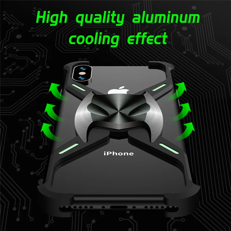 Маска Бэтмена Алюминиевый металлический магнитный чехол для iPhone XR/XS/Max противоударный жесткий чехол для iPhone X 8 7 plus люминесцентный бампер чехол