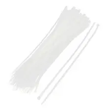 100 шт 7,2 мм x 450 мм Белый Нейлоновый фиксатор для кабеля