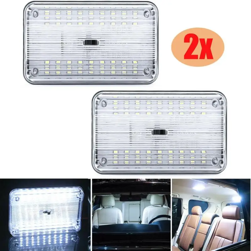 Plafonnier LED 12V 6000K, 2 pièces, 36 SMD, éclairage d'intérieur pour  voiture, lampe de plafond pour intérieur d'automobile, idéal pour la  lecture - AliExpress