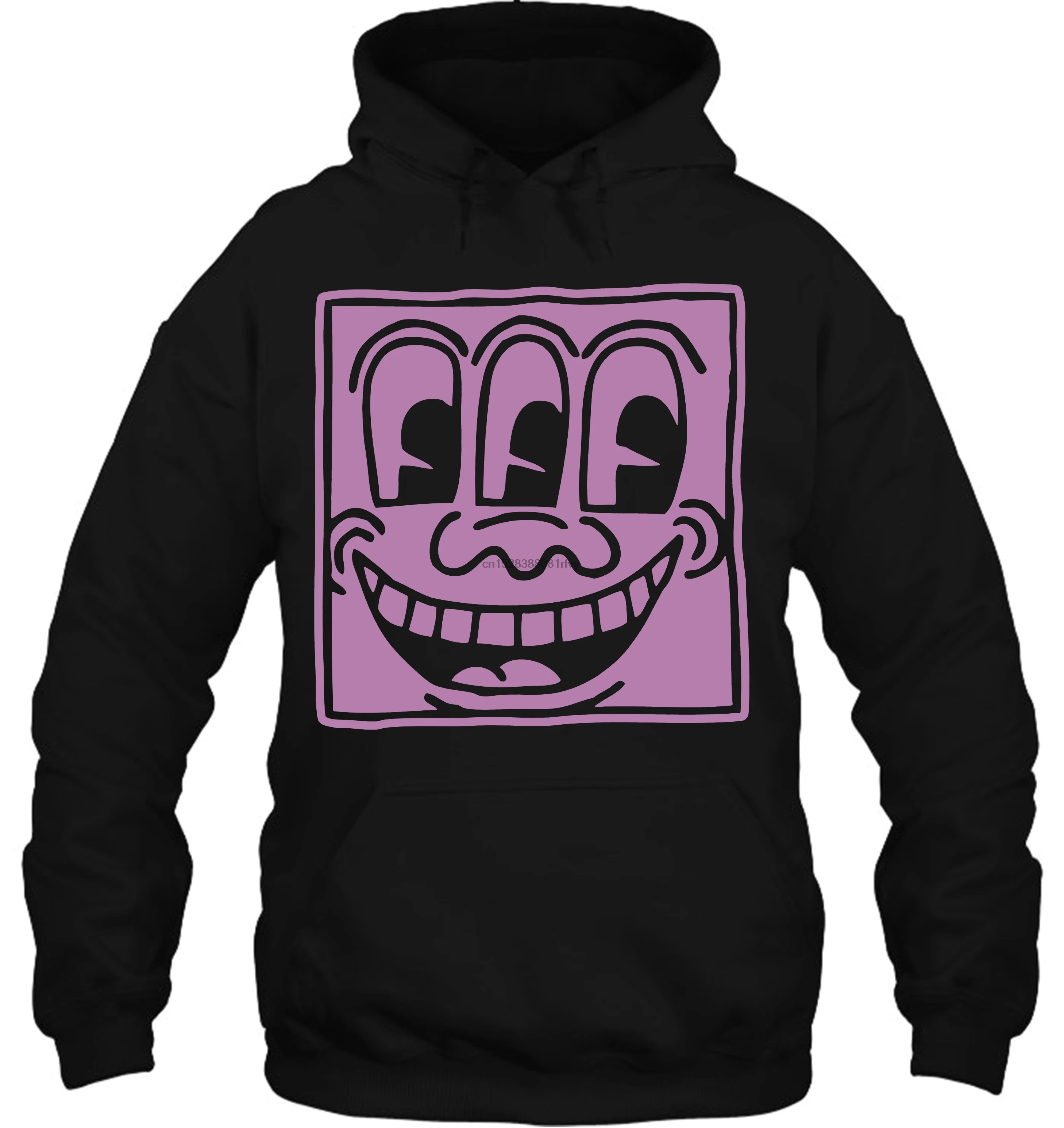 Мужская толстовка с капюшоном HAPPY FACE STREET ART KEITH HARING, женская уличная одежда, размер COL