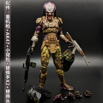 Aliens vs Predator AVP Ganso Lone wol Joint can move doll movie Person Model Decoration figure Toys gift computer table decorate - Цвет: P