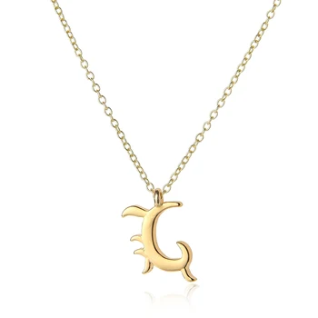 

10pcs Family name gift Initial Letter G monogram alphabet Stainless steel alloy 26 English word sign pendant Necklace jewelry
